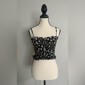 Floral Ruffled Crop Top